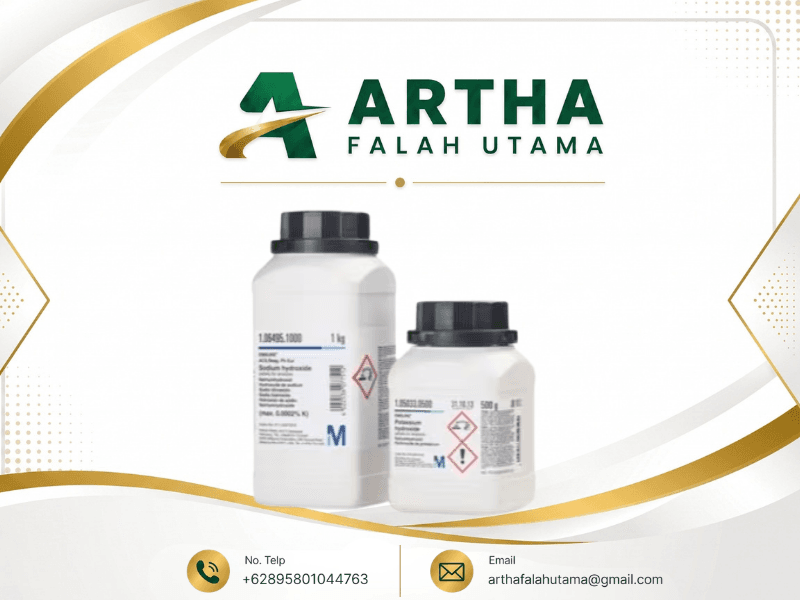 Kemasan Sodium hydroxide pellets EMSURE Merck 1.06498
