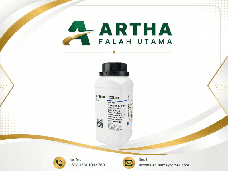Kemasan Potassium hydroxide pellets EMSURE Merck 1.05033