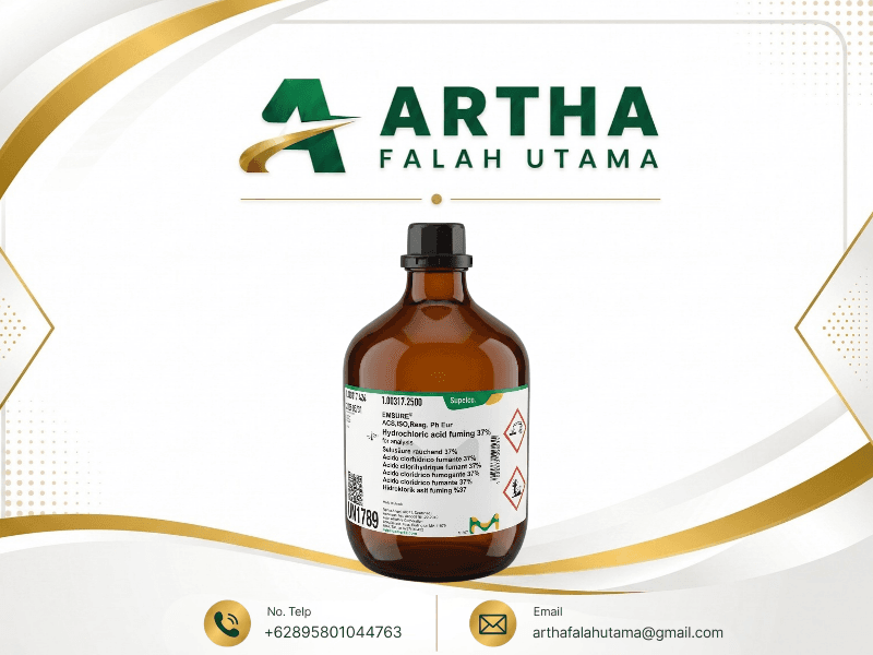 Botol reagen Hydrochloric acid EMSURE 37% Merck