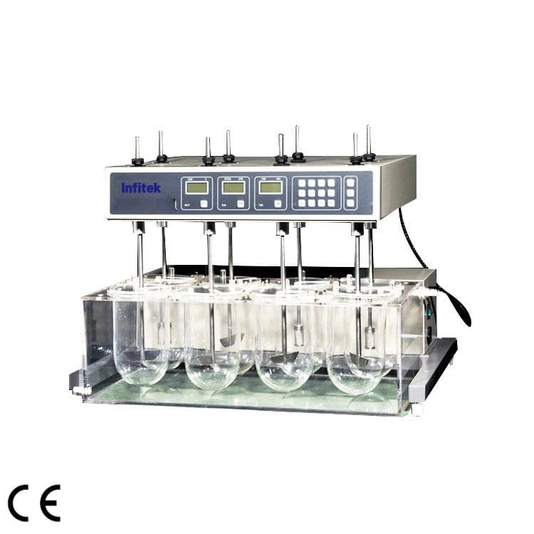 Infitek 8-Vessel 6-Pole Electric Lift Dissolution Tester DIST-8
